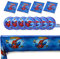Qemsele Partygeschirr kindergeburtstag Set für Kinder, 1 Tischdecke Plastik + 20 Hochwertige Pappteller und 20 Servietten Party Set Partydekoration für den Kindergeburstag Thema Karneval (Spiderman)