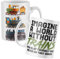 Purple Print House Imagine A World Without Trains Mug, Funny Coffee Cup, Railway Gifts for Him, Steam Train Birthday Present Ideas For Dad or Son, One Size, White