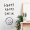 TNBKDSE Happy Smile Wandaufkleber für Wohnzimmer Hintergrund Kühlschrank Wanddekoration PVC Gips