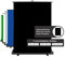 Walimex pro Roll-up Panel Hintergrund schwarz 165 x 220 cm, Fotohintergrund mit Transportbox, Hintergrundsystem für Fotostudio, knitterfreie Fotoleinwand ideal für Low-Key-Fotografie und Portraits
