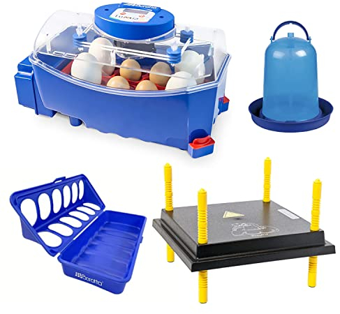 Borotto Lumia 8 - Incubatrice per Uova Professionale Brevettata - per 8 Uova Medio/Grandi o 32 Uova Piccole + Kit Svezzamento