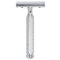 MERKUR Rasierhobel 42C | Klassiker mit Hexagonalgriff Glanzchrom | Dreiteiliger Rasierer mit geradem Schnitt | Geschlossener Kamm | Ideal für Nassrasur | Messing Griffstück | Made in Germany