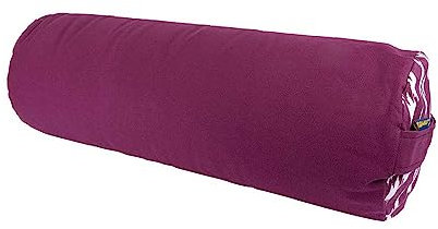 Yoga-Mad Yoga-Nackenrolle, umweltfreundlich, Buchweizenrolle, 61 cm x 23 cm, abnehmbarer, waschbarer Bezug, ideal für Yoga, Meditation und allgemeine Unterstützung