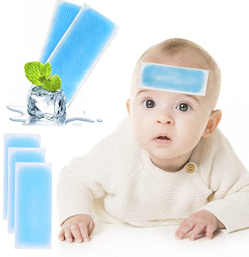 20 hojas de parches refrescantes para molestias de fiebre, reductor de fiebre, almohadillas frescas para niños que alivian el dolor de cabeza (20 hojas)