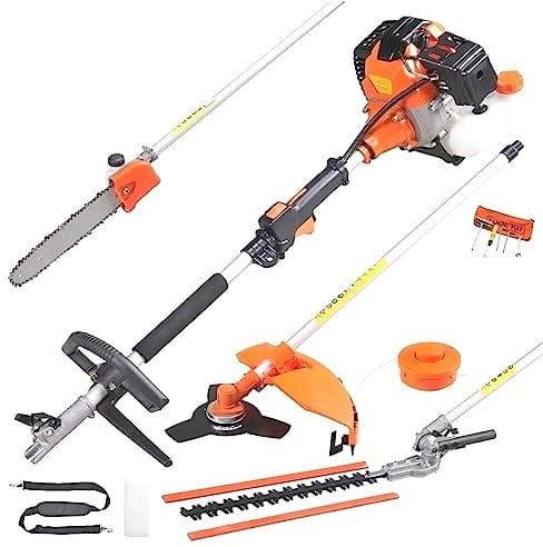 Generico DECESPUGLIATORE A Scoppio 4 in 1 TAGLIARAMI TAGLIAERBA TAGLIASIEPI POTATORE 52CC
