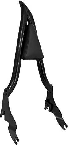 HDBUBALUS Motorrad Sissy Bar Passend für Harley Touring 2009-2024, 21 Zoll | Abnehmbare Sozius-Rückenlehne für Road King Road Glide Street Glide, Glänzend Schwarz