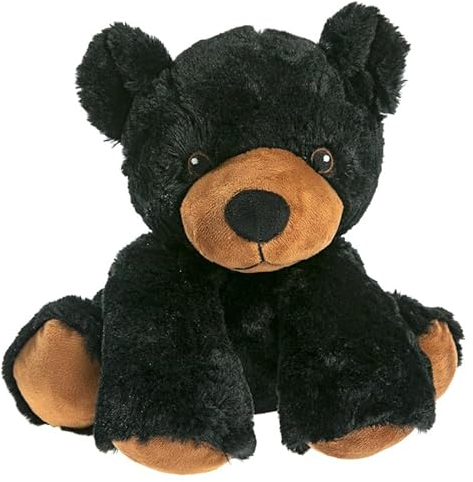 Pelucho - Peluche Bouillotte Ours noir - Made in France - Lavande et blé - Chaleur - Bien être - Douceur - Bouillotte sèche - Bouillotte Bébé - bouillotte micro-onde