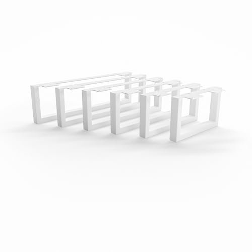 HEVVA Lot de 2 pieds de meubles de 15 cm de haut - 20/25/30/35/40/45/50 cm - Pieds de meubles pour armoire, canapé, canapé, lit ou buffet - 50 cm - Blanc/blanc