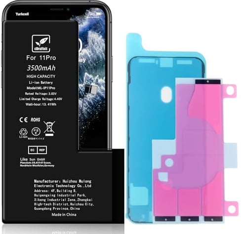 cDraFixit Akku für iPhone 11Pro 3500mAh,Ersatzakku mit hoher Kapazität,Batterie Akku für iPhone 11Pro, Hohe Leistung