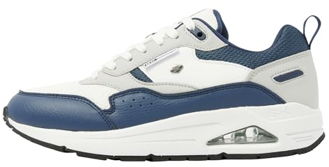British Knights Herren Lennox Sneaker, Dunkelblau Hellgrau Weiss, 44 EU