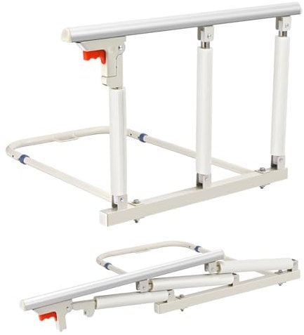 Brolteja Sponde Letto Anziani, Sbarre per Letto Anziani,Pieghevole Barriera,Una Chiave Pieghe, per Bambini Adulti E,3 Barre Verticali