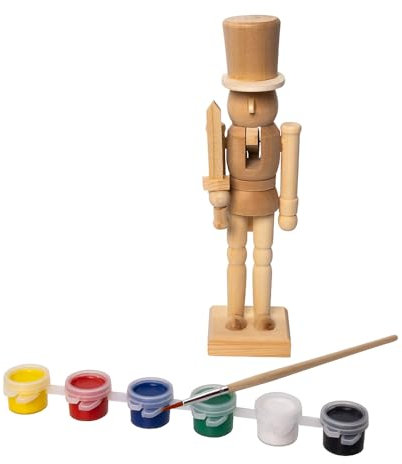 Kurt Adler 7-inch Wooden Plain Nutcracker with Paint