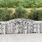 YUOTYRKTEJRSG 20 Liter blumentopf,blumentopf mit bewässerungssystem,Gabionen mit Hochbogen 3 STK. 400x50x80/100cm Verzinktes EisenSuitable for Garden, Patio, Living Room