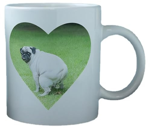 Tasse de chien drôle, tasse de merde de chien - Tasse à café drôle de chien caca,350 ml, tasses à café humoristiques créatives lavables au lave-vaisselle pour amoureux des chiens, papa, amoureux, bonn