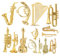 Abaodam 14st Kleiner Musikinstrumentenanhänger Miniatur-Geige Trompetenverzierungen Mini-Musikinstrument Weihnachtsmusik-baumschmuck Instrumentensatz Weihnachtsmusikhorndekor Acryl
