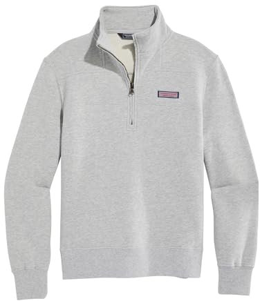 vineyard vines Women's Cotton Shep Shirt Pullover Sweater, Light Grey Heather, XS