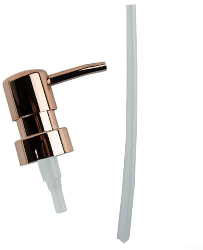 Soap Dispenser Pump Head Replacement, Lotion Dispensers Pump Heads with Tubes Spare Pump Bottle Dispenser for Kitchen, Bathroom, Hotels(Rose Gold)