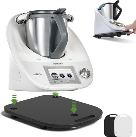 Planche Thermomix Tm6 Tm5:Acrylique Mat Planche Support Thermomix, Excellente Stabilité et Mobilité, Accessoires Thermomix Tm6 Résistant à la Saleté et Facile à Nettoyer,Une Bonne Aide Dans la Cuisine
