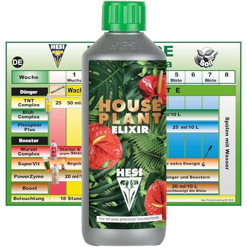 Hesi Houseplant Elixir 500ml – Hochwirksamer Dünger für Zimmerpflanzen – Nährstoffreiche Pflege für kräftiges Wachstum – HPE Dünger von Hesi für gesunde Pflanzen