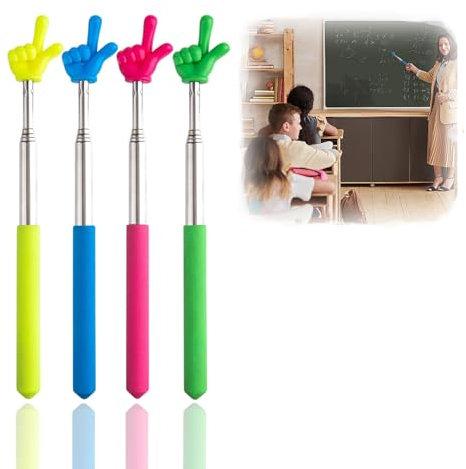 Ausziehbaren Zeigestäben, RCIDOS 4 Stück Finger Pointer Stick Ausziehbarer Zeigestab Pointer Für Präsentationen Schlagstock Ausziehbare Lehrerzeiger Für Den Schulunterricht Und Das Lesen Der Kinder