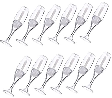 DRESSOOS 12 Stück Leere Lipgloss-tuben Mini-weinglas-design Tragbarer Lipgloss-behälter Für Reisen Und Business