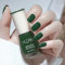 Dark Green Nail Polish, Quick Dry and Breathable Long Lasting Holographic Emerald Varnish - No UV Needed Home Nail Art Manicure for Women (10ML)