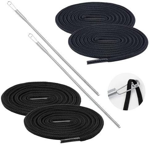 Yistoi 4 Stück Kordel für Jogginghose, Kordel für Hoodie, 50 cm Jogginghose Band Hosenbänder, Kordelzug Jogginghose, für Trainingshosen, Hoodies, Jacken, Sweatshirts (Schwarz)