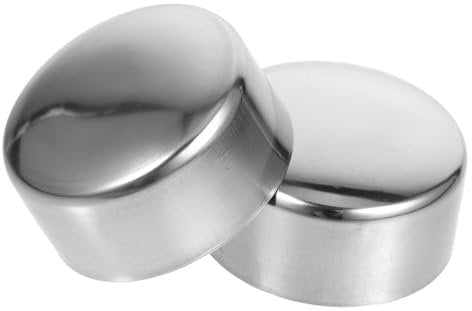 2 Pcs Handrail End Cap 45mm Inner Diameter Stainless Steel Round end caps for handrail Staircase Steps Hand Rail Bannister Covers Fittings