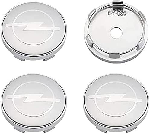 WQFWSD 4 Stück Nabendeckel für Opel Astra H G J Insignia Mokka Zafira Corsa 60mm, Radnabenkappen, Nabenkappen, Felgenkappen, Wasserdicht Radnabenabdeckung, Staubdicht Felgendeckel