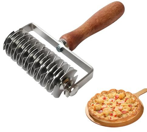 Rullo Tagliapasta, Tagliapasta a Griglia, Taglierina a Rullo Per Impasto, Rullo Per Pasticceria e Reticolo, Rullo Losanghe Pizza Biscotti Strumento Per Tagliare Pasta, Base Pizza, Cottura