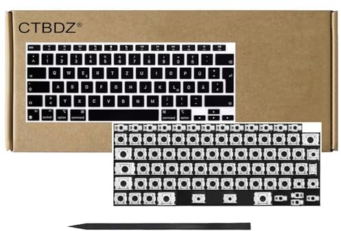 CTBDZ Ersatztasten & Scharniere für MacBook Air Retina 13 M1 A2337 2020 Laptop Tastatur DE-Layout QWERTZ(A2337)
