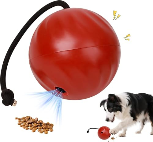 Pet Prime Jouet pour Chien avec Corde - Balle de Nourriture à Libération Lente, Balle Sonore Interactive à 3 Niveaux de Difficulté, pour Stimulation Mentale et Jeu en Solitaire
