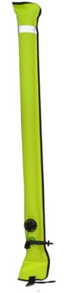 Zanthicia Scuba Diving Marker Boje Sausage Signal Tube SMB Aufblasbare Düse Schwimmendes Unterwasser Wassersportgerät, Gelb, Großes Ventil