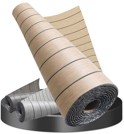 Braun Wandpaneele Selbstklebend Holzpaneele Wand Akustikpaneele Holzoptik Wanddeko 3D Lamellenwand Schallschutzplatte aus Holzfurnier Deckenpaneele Holzwandpanele für Wohnzimmer, Küche 300x40cm