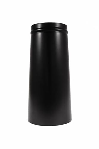 Double Skin Narrowboat Chimney Plain Black 12 x 6 – Black Boat Stove Chimney Flue Pipe – Fits 6” Roof Collar
