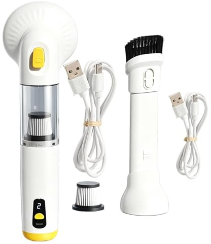 Aspiratore per peli di animali domestici, in ABS e acciaio inossidabile, 34,5 x 10,9 x 9,7 cm, 650 g, strumento per toelettatura per cani e gatti, ad alta aspirazione, 40 W, ricaricabile, per auto e