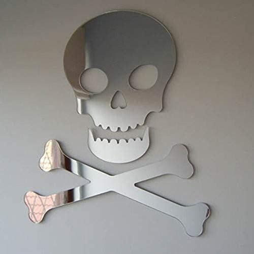 Super Cool Creations Spiegel, Totenkopf und gekreuzte Knochen, 12 x 10 cm