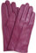 Snugrugs Lederhandschuhe für Damen mit eingewobenem Stick-Design & warmen Vliesfutter, superweich (Pink - L)