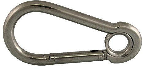 BOOTSTEILE BRAUER - Karabinerhaken, Kausche - 8 x 80 mm - 50 Stück - A4