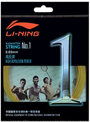 LI-NING 10 m Badminton Schläger-Saite No. 1 gelb