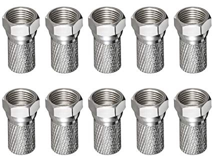 PerfectHD 10 x Aufdreh-F-Stecker Antennendhülse 7,0 mm