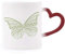 DIYthinker Green Butterfly Kite Morphing Mug Heat Sensitive Red Heart Cup Multicolor