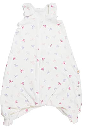 Ergobaby Ganzjahres Baby-Schlafsack mit Füßen Gurtschlitz, On The Move - Windsong, 6-18 Monate 0.5 TOG Sommer Winter, Baumwolle