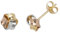 9 Karat (375) Tricolor Gold Damen - Paar Ohrstecker - 6mm*6mm WJS14304