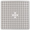 XIYUNTE Shower Mat Non Slip Anti Mould - 53 x 53cm Square Bath Mat Non Slip Shower Mats for Inside Shower, Anti Slip Shower Mat with Strong Suction Cups & Drain Holes, Machine Washable, Clear Grey