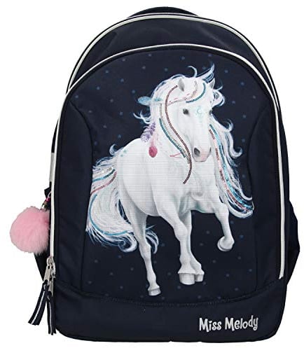 Depesche 10590 Schulrucksack, Miss Melody, blau, ca. 23 x 33 x 43 cm