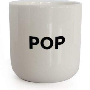 PLTY - POP Becher - Tasse ohne Henkel - Handglasiertes Weiß Porzellan - Coffee Mug - Beat - Dänisches Design