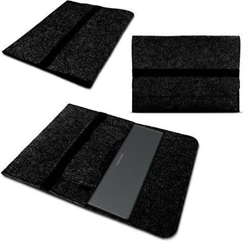 Notebook Sleeve Tasche passend für Medion Akoya E15302 Hellgrau Grau Dunkelgrau Sleeve Hülle Filz Cover Schutzhülle, Farbe:Dunkelgrau