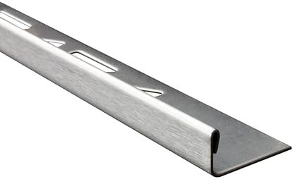 L-Profil Edelstahlschiene Fliesenprofil Fliesenschiene Edelstahl V2A L250cm 9mm gebürstet