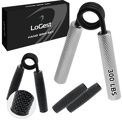 Logest - Tensor de mano de metal de 45,36-158,76 kg, antideslizante, de agarre resistente con caja de regalo, gran ejercitador, para el gimnasio en casa